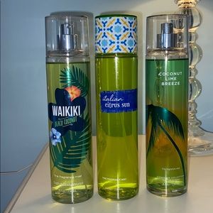 Three Rare Bath & Body Works fine fragrance mists